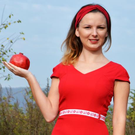 Dámsky folklórny  opasok na stužku, 