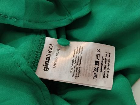 Gina tricot smaragdová elegantná blúzka, s