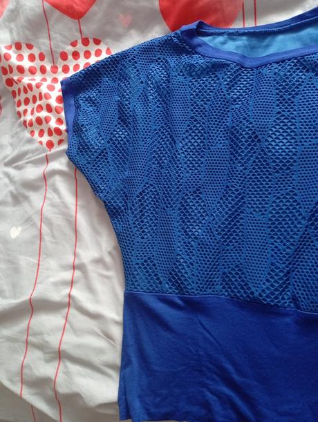 Modré sieťované tričko s/m, 170