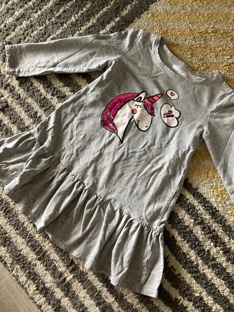 Teplákové šaty s jednorožcom, sinsay,134