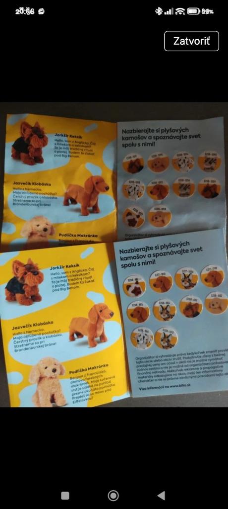 Billa nálepky labkosi 20ks, 