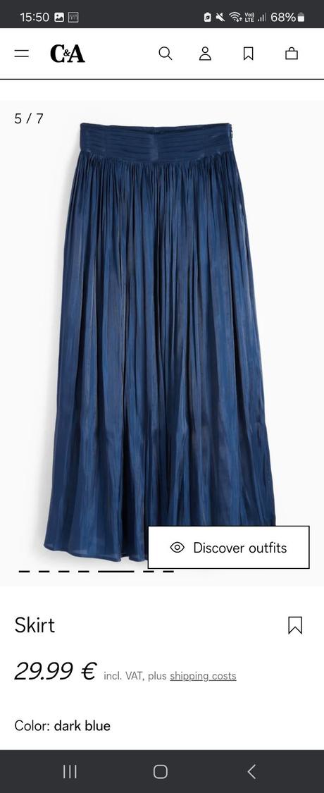 Spoločenská sukňa vel.34/36, c&a,s