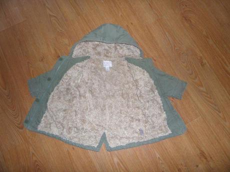 Olivová kožušinová bunda, next,92