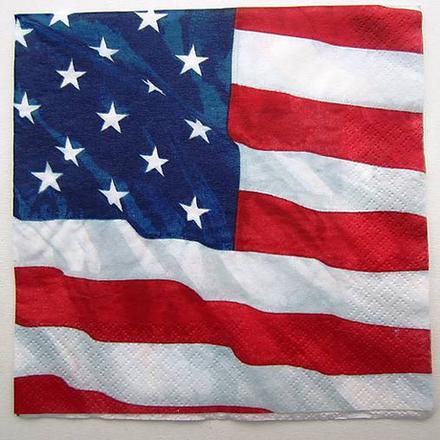 Servítka vlajka usa 4ks (s266), 