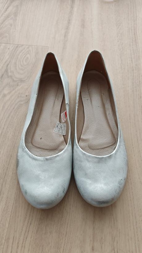Kozene strieborne baleriny, 40