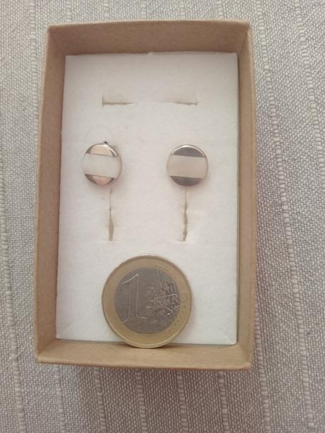 Náušnice striebro perleť, 