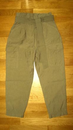 Dámske paperbag nohavice c vreckami, c.38-40, h&m,38