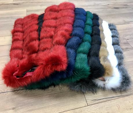 Nová kožušinová vesta viaceré farby - top kvalita, l / m / s / xl / xs