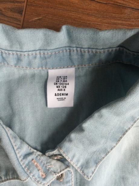 Set riflové šatôčky a legíny, h&m,128