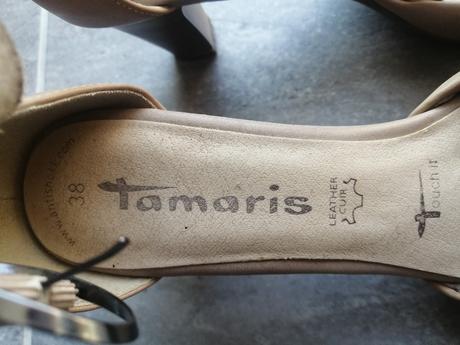 Tamaris pohodlné celokožené lodičky v38, tamaris,38