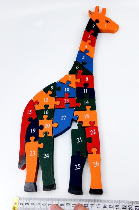 Drevené puzzle žirafa, 