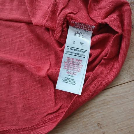 Tehlovočervené tričko f&f, f&f,46