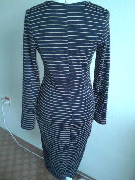 Modro krémové pruhované šaty zara veľ. s, zara,s
