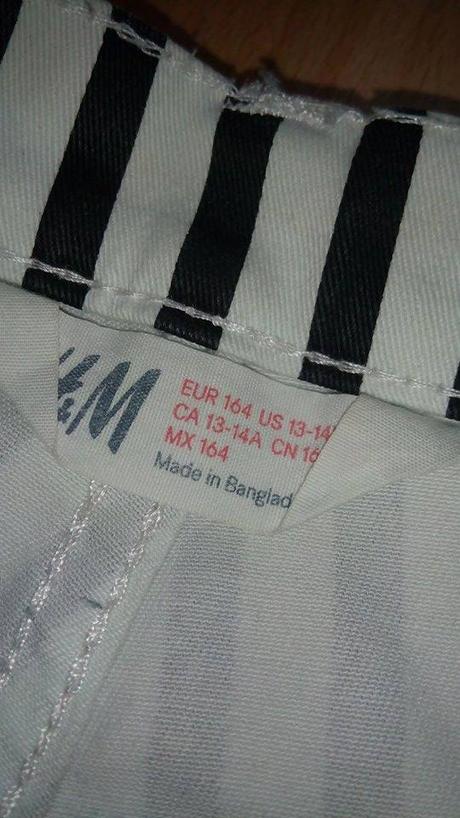 Dievčenské pružkovane nohavice, h&m,164