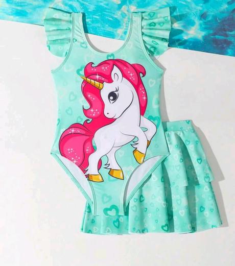 Plavky unicorn so sukničkou poštovné zdarma, 98 / 104 / 110 / 116 / 122