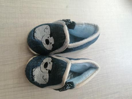 Detske zateplene papučky, velkost 10 cm, <17