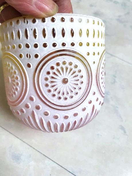 Sklenený mandala svietnik,