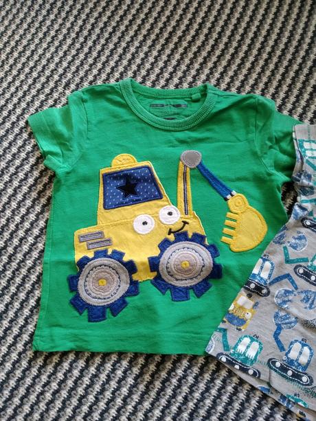 3x tričko next s bágrom, next,74