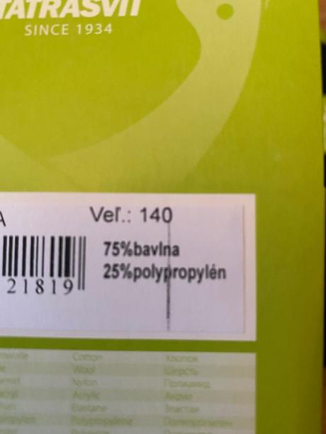 Pančuchy veľkosť 140, tatrasvit,140