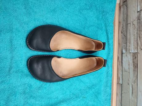 Luks barefoot - dámske čierne kožené baleríny, 36
