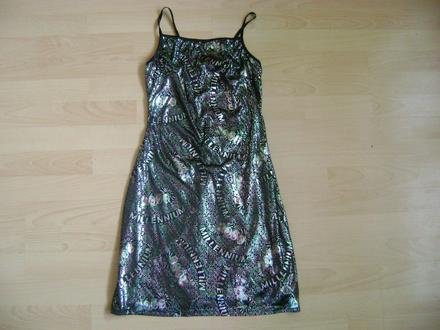 Party saty so striebornou potlacou,36/38, m