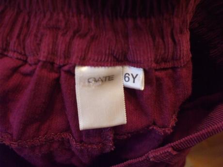 Trojštvrťové kordové nohavice, gate,128