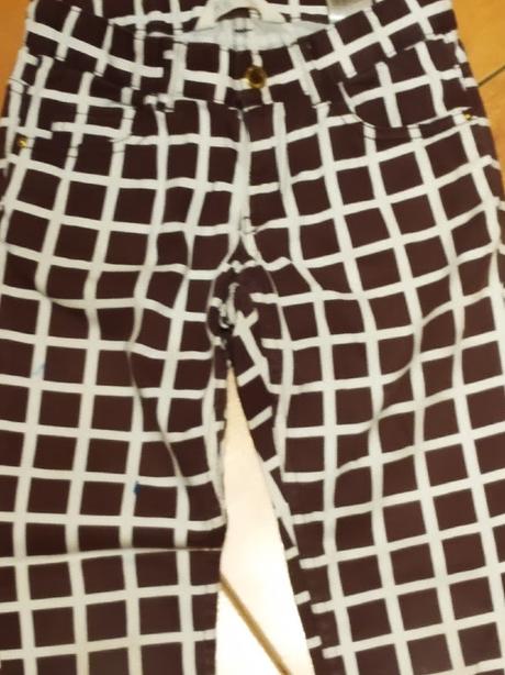 Káro nohavice, h&m,128