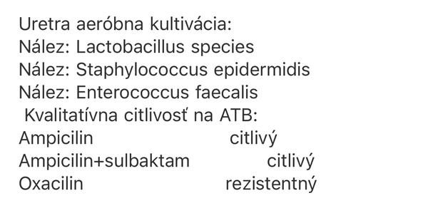 Cítim rezanie v močovej trubici. Aké sú moje výsledky výteru?