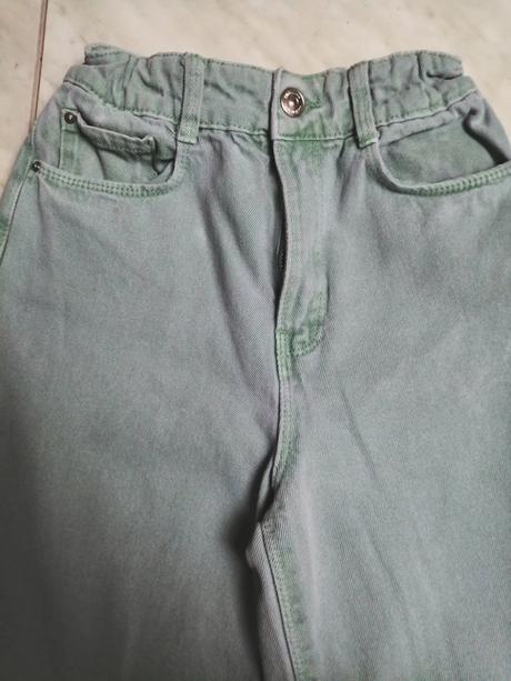 Rifle pre dievčatka olivovej farby vel. 10 rokov, 140