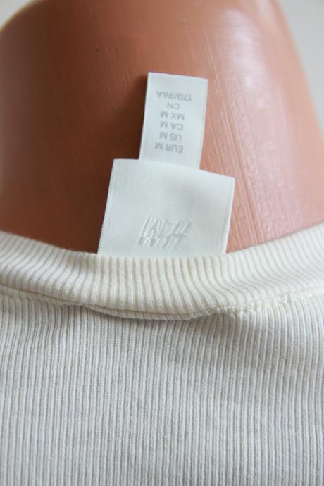 Krémový bavlnené body tričko h&m, m, h&m,m