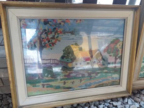 Vyšívané obrazy - handmade, 