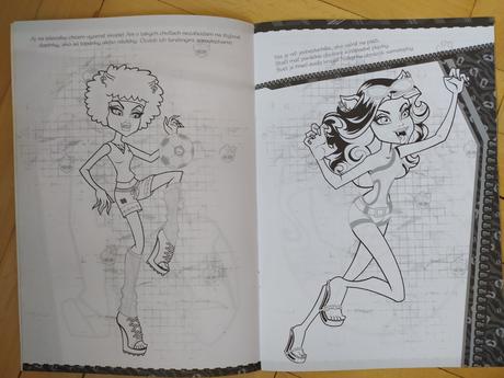 Knižka monster high dokreslovačky,