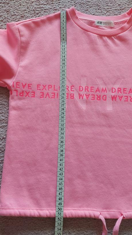 Mikina ružová neon č.146/152, h&m,146