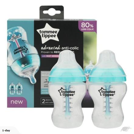 Kojenecká fľaša advanced 2 x 260 ml anticolic, tommee tippee