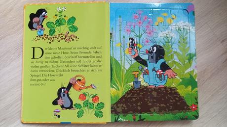 Puzzle kniha krtko v nemcine,