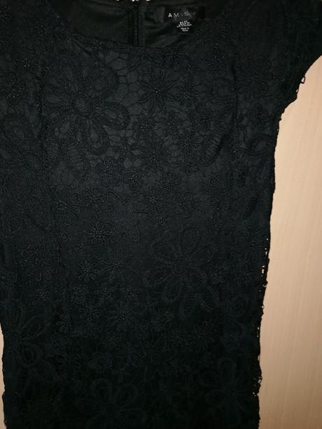 Čierne krajkové šaty, amisu,42