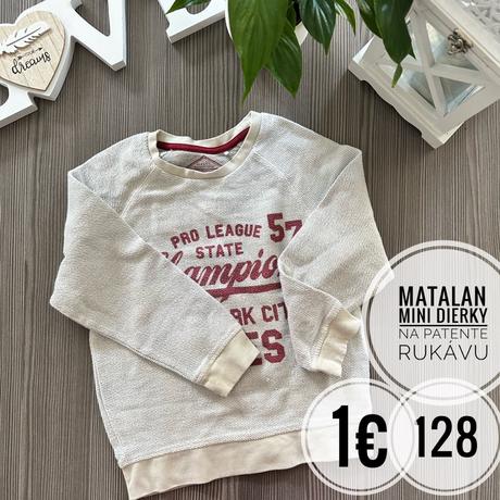 Mikina, matalan,128