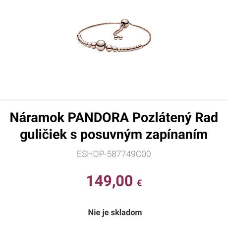 Posuvný náramok s guličkami pandora roségold, pandora