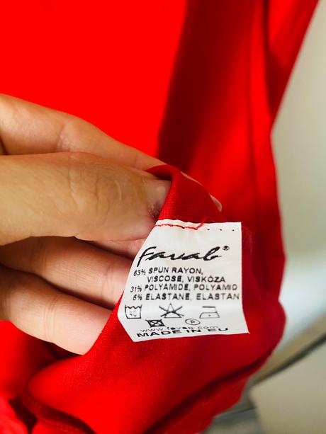 Favab červene šaty, favab,l