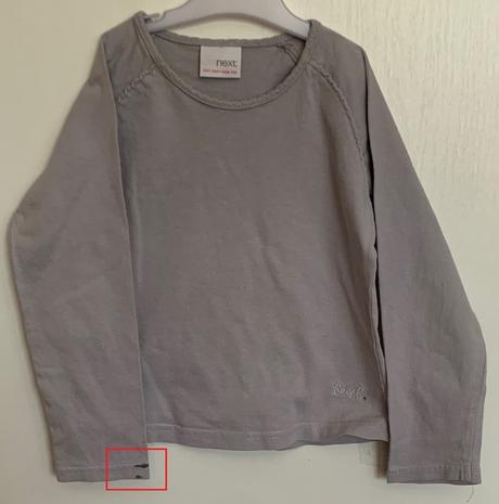 Next šedé tričko s dlhým rukávom, next,104