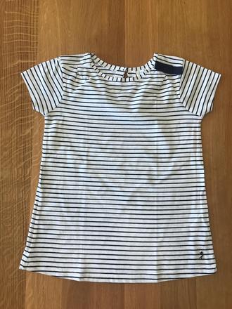 Jacadi pásikované tričko tmavomodré, jacadi,140