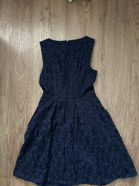 Tmavomodré dámske šaty, orsay,s