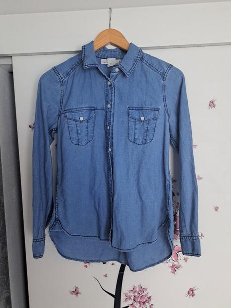 Riflová košela, h&m,34