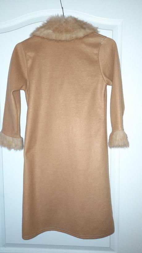 Flaušový nepodšitý kabát - dlhý sveter, 134