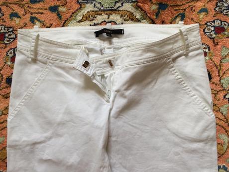 Biele bedrové nohavice na leto, veľ. 34, 34
