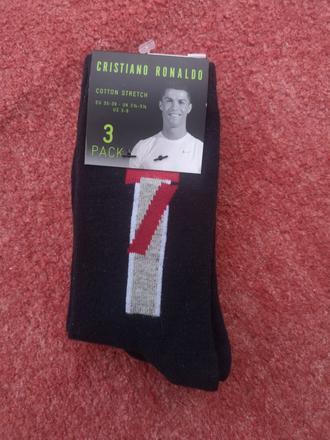 Cristiano ronaldo ponožky 3 páry veľkosť 35-39, 35 / 36 / 37 / 38 / 39