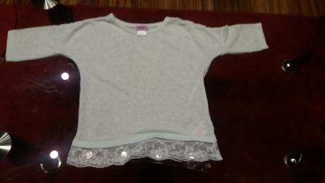 Svetrík s čipkou na tielko, f&f,122