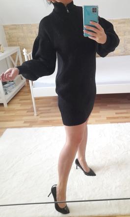 Pletené minišaty/sveter karl lagerfeld, s