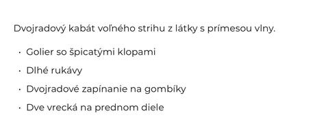 Krátky vlneny kabát, reserved,s