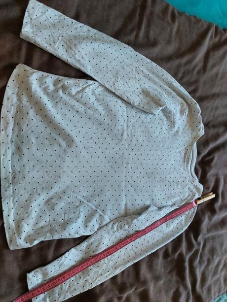 Biele tričko s bodkami, sinsay,128